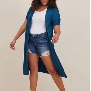 NWT Torrid teal blue duster, 5X